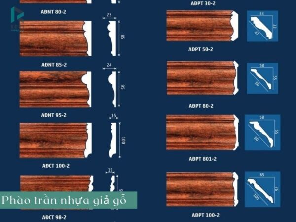 phào chỉ nhựa vân gỗ ps