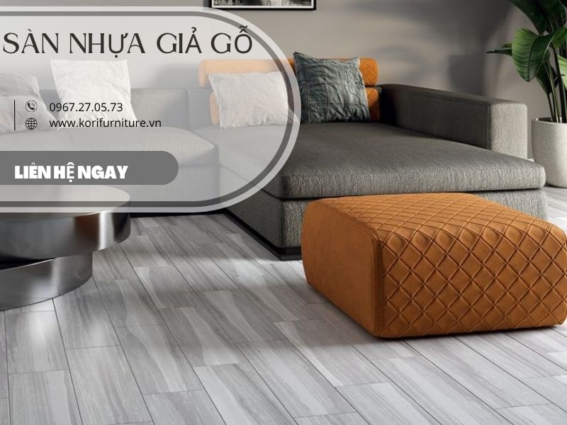 sàn nhựa giả gỗ dán keo