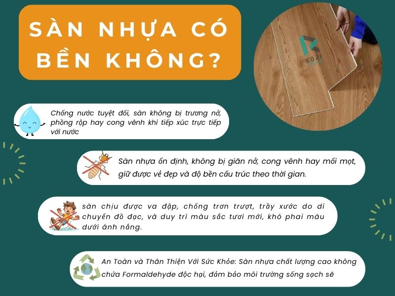 sàn nhựa có bền không