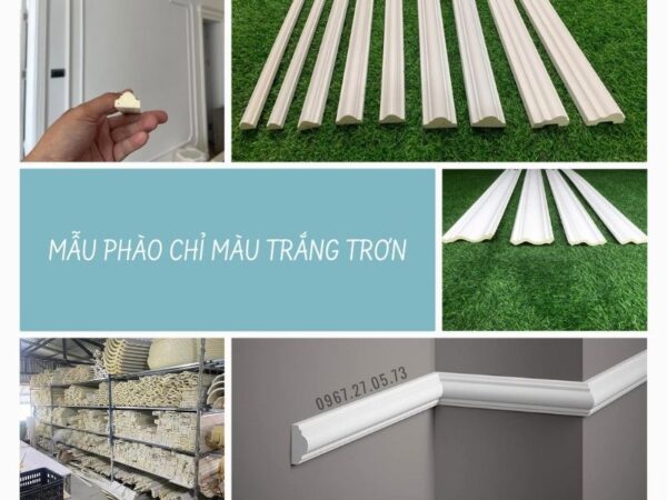 mẫu phào Pu trắng trơn
