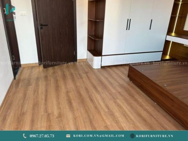 sàn nhựa hèm khóa cho phòng ngủ