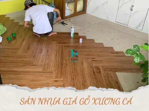 giá sàn nhựa giả gỗ xương cá