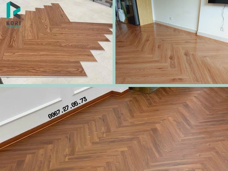 sàn nhựa hèm khóa xương cá
