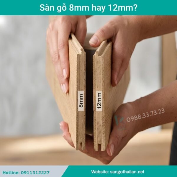 So sánh sàn gỗ 8mm hay 12mm