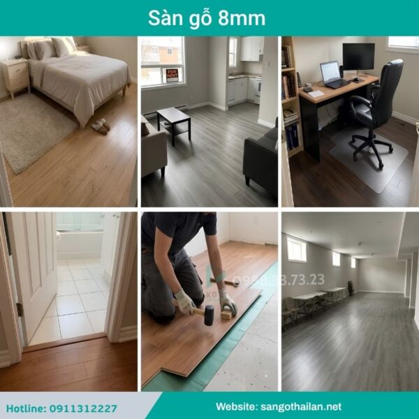 Ứng dụng của sàn gỗ 8mm